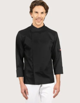 Unisex Black Cotton Chef Jacket "100 Grams"