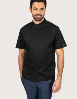 Unisex Black Short Sleeve Chef Jacket "100 Grams"