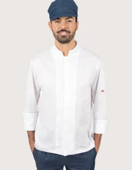 Unisex White Cotton Chef Jacket "100 Grams"