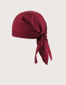 “Aspen” bandana in wine red pinstripe – Pack of 2 pcs