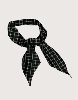 Black Checkered Catering Handkerchief with White Checks (Pack of 3)