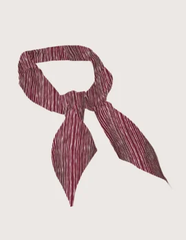 Wine Red Striped Catering Handkerchief (Pack of 3)