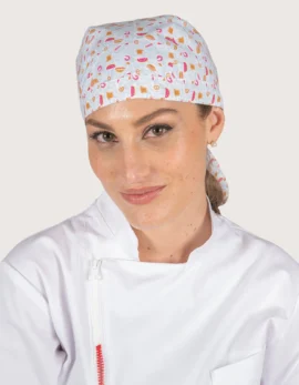 "Carter" kitchen bandana "Food" pattern - 2 pcs.