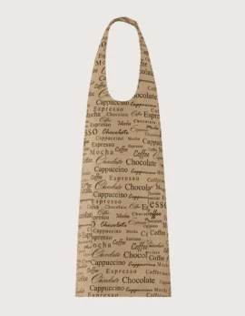 Grembiule "Cipro" con pettorina stampa “Caffè”