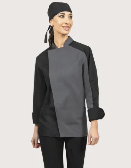 Unisex Black-Grey Two-Tone Chef Jacket "Everest"