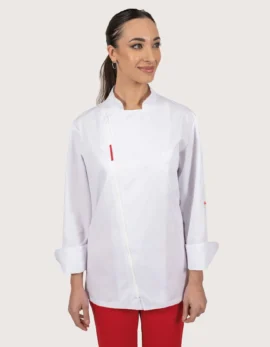 Unisex White Chef Jacket with Quick Zip "Fast"