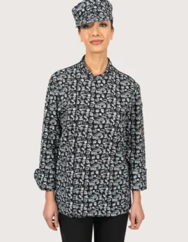 Unisex "Gordon" Chef Jacket Italy Print