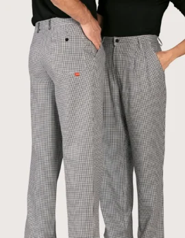 Ischia Kitchen Pants Pied de Poule with Belt Loops