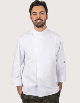 King Unisex Chef Jacket in White