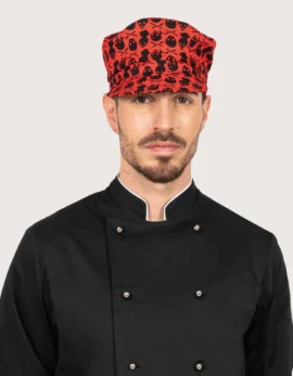 Chef hat "Liam" pattern "Skull" 2 pcs