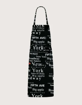Grembiule cucina con pettorina "Lima" stampa "New York"