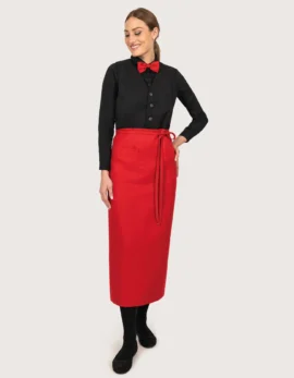 Grembiule lungo "Nizza" rosso 2 pz