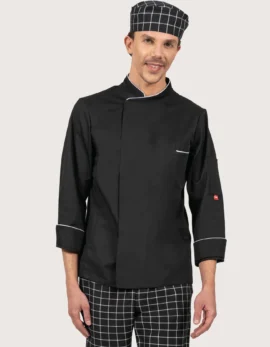 Unisex Black Chef Jacket "Omega"