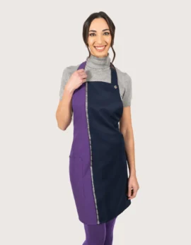Grembiule con collo regolabile Viola-Blu "Oslo"