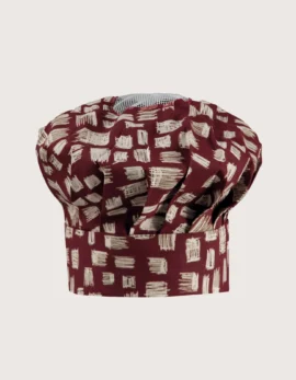 Chef Hat “Palmas” – Wine Red Pattern (2 pcs)