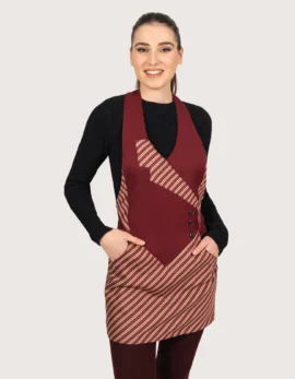 Grembiule "Panarea" bordeaux & fantasia