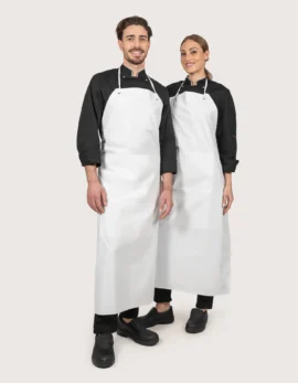 White PVC Kitchen Apron