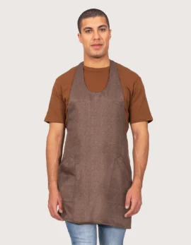 Grembiule con pettorina “Shabby” - naturale o marrone a scelta