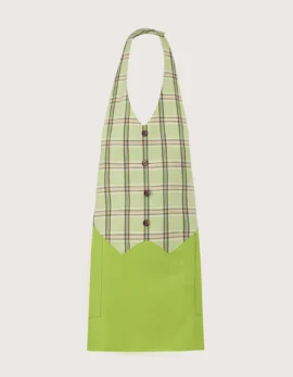 “Simon” Pistachio Service Apron with Bib/Scottish Vest