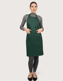 Grembiule in verdone con pettorina regolabile con fibbia "Tiffany"