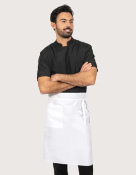 Grembiule cucina "Toronto" bianco medio in cotone 2 pz