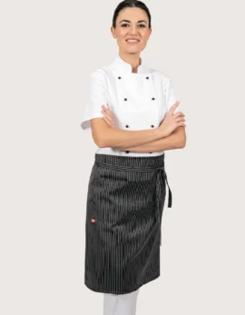 Grembiule cucina "Vega" tessuto gessato 2 pz